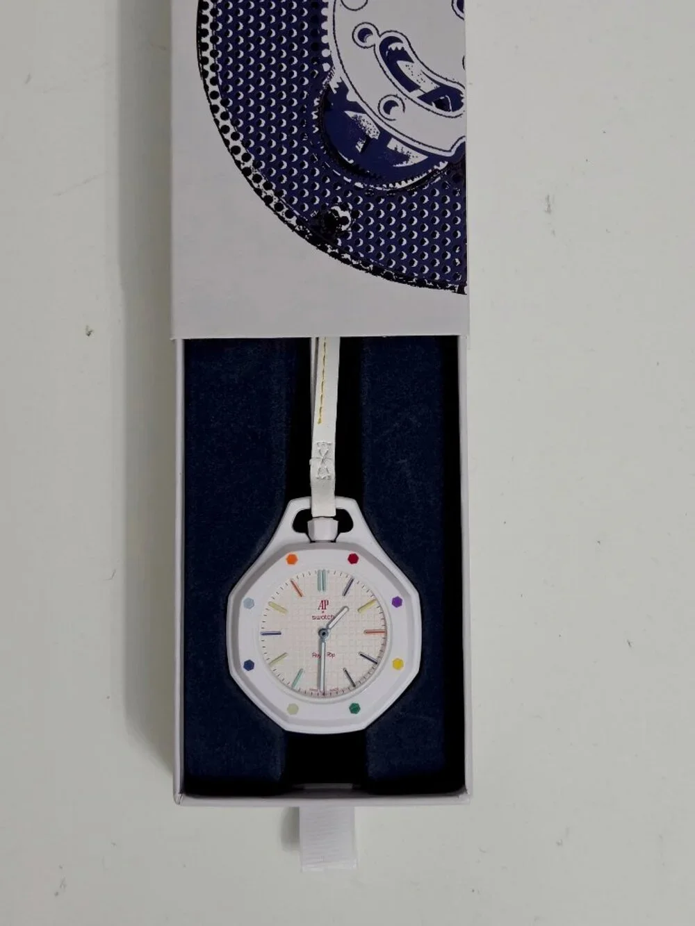 NEW Swatch X AP Watch - White Huit Blanc  + Bioceramic Wrist Strap Bracelet